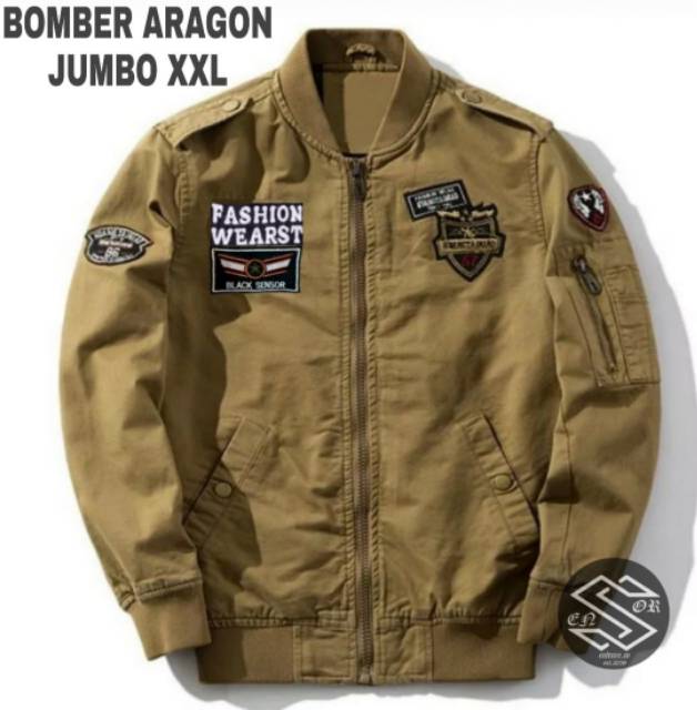 JAKET BOMBER PRIA JUMBO ARAGON SENSOR XXL TERBARU PREMIUN