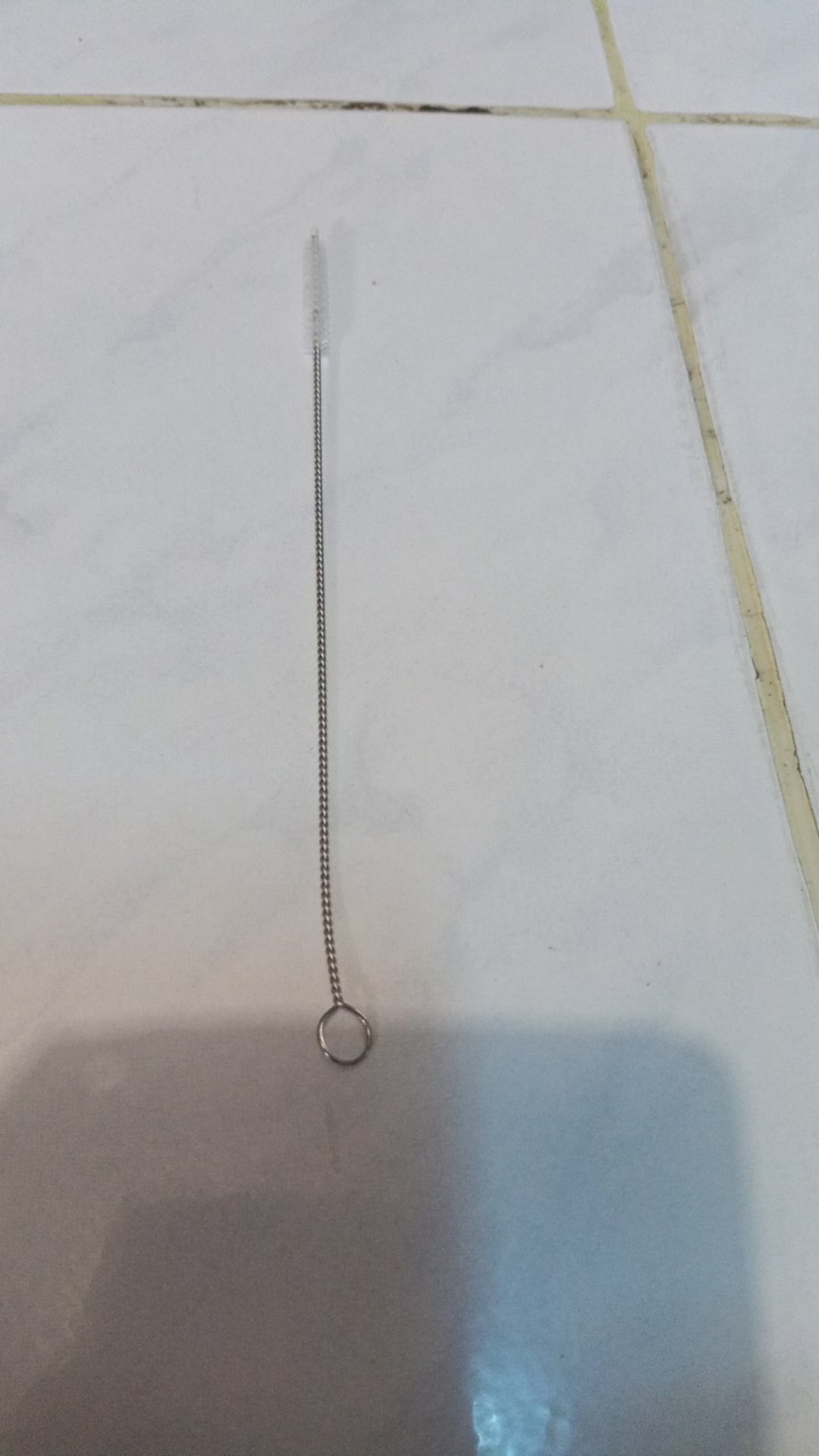 Pembersih Sikat Sedotan Besi Stainless Steel Brush Straw Stain Less Bengkok Lurus