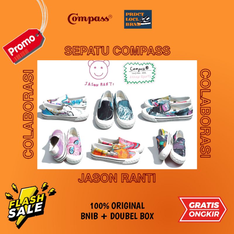 [BNIB] SEPATU COMPASS X JASON RANTI SLIP ON