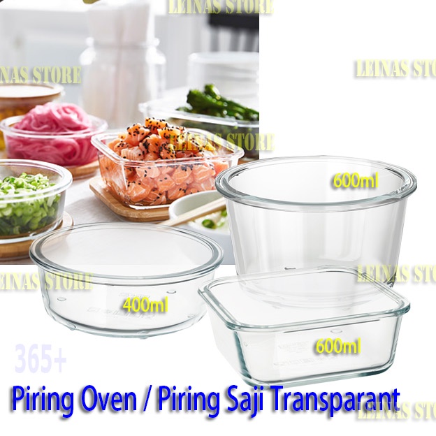 Piring Oven / Piring saji Transparant / Tempat Makanan Kaca
