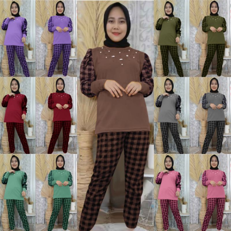 SET SORAYA MUTIARA/SETELAN WANITA MUSLIMAH /MUAT BB 55-75 KG BAHAN SCRET PREMIUM