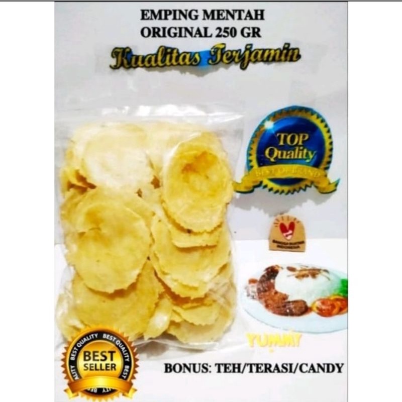 

EMPING MENTAH ORI KHAS CIREBON 250 GR BONUS TEH/TERASI