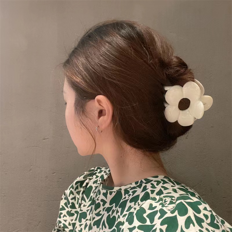 Jedai Jepit Rambut Wanita Bunga Transparan Korean Fashion Aksesoris Import