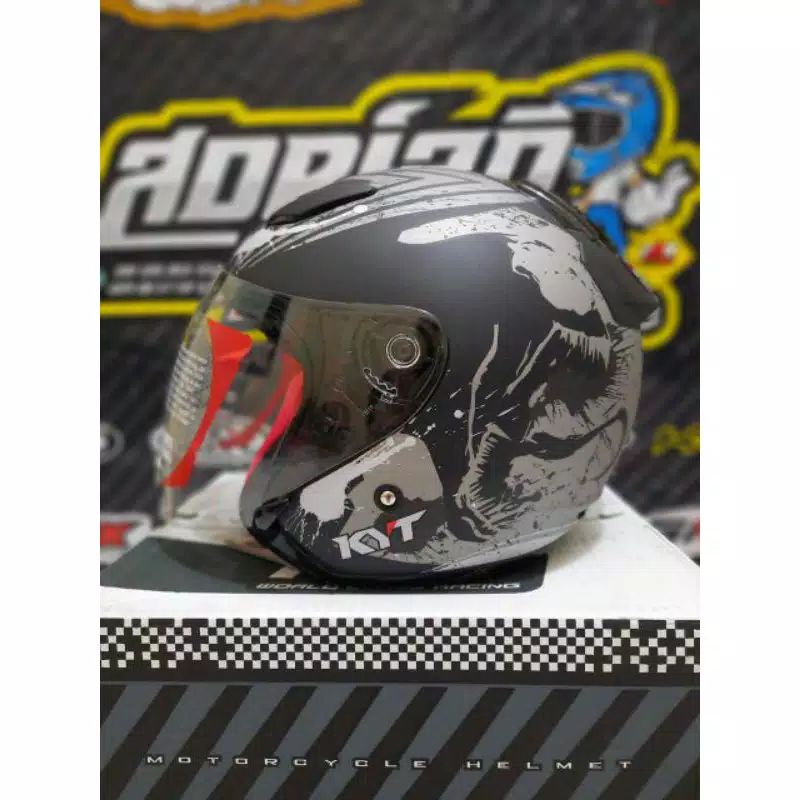 HELM KYT DJ MARU VENOM ORIGINAL HELM KYT DJMARU VENOM MARVEL EDITION MURAH ORI HELM VENOM BLACK DOFF