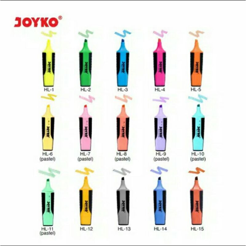 

JOYKO HIGHLIGHTER PASTEL COLORS ORIGINAL PENANDA JOYKO HL