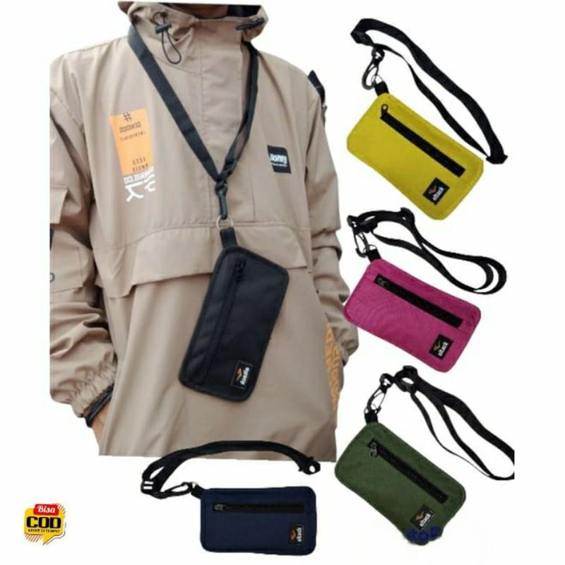 tas hp sako nomo wallet dompet kalung gantung leher pria wanita-DNT01