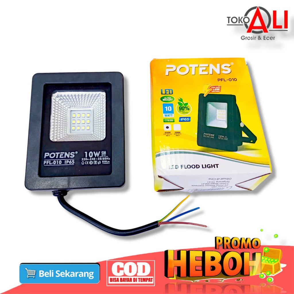 Lampu led sorot POTENS 10 WATT lampu penerangan jalan lampu sorot led