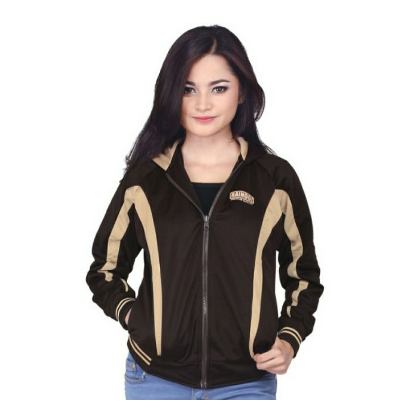 Jaket Best Seller Wanita CZ-1/ Sport Jacket Olahraga Running Adem Coklat, M