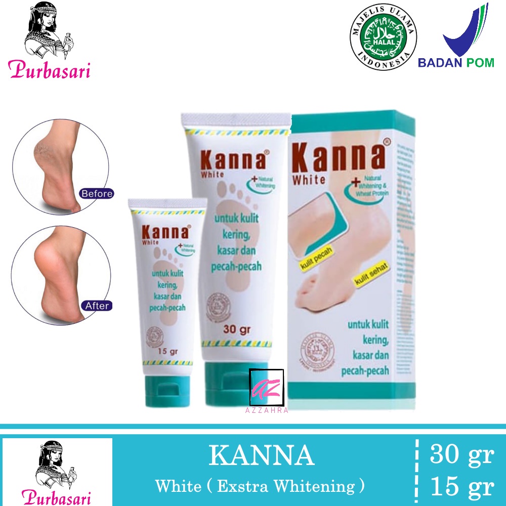 KANNA Krem Lembut / White / Vitamin gel - 15gr/30gr ( Melembutkan Kaki Pecah-Pecah )