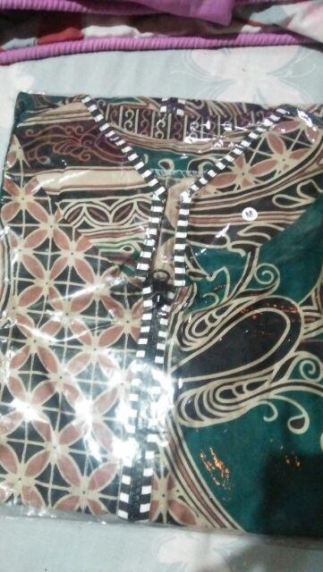 Blouse Batik Wanita • Motif Random 2 Zipper Depan ( Busui ) • Atasan Batik Wanita