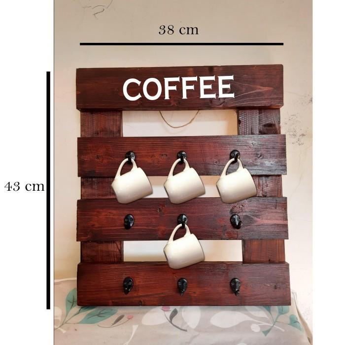 Rak Gelas / Rak Gantung / Gantungan Gelas / gantungan gelas kayu