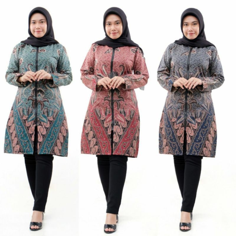 New Produk Atasan Batik Wanita Tunik Size M L Xl Xxl Gubuk Batik