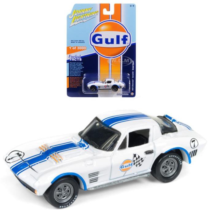 Diskon Johnny Lightning 1/64 1963 Chevrolet Corvette Grand Sport Gulf Terlaris