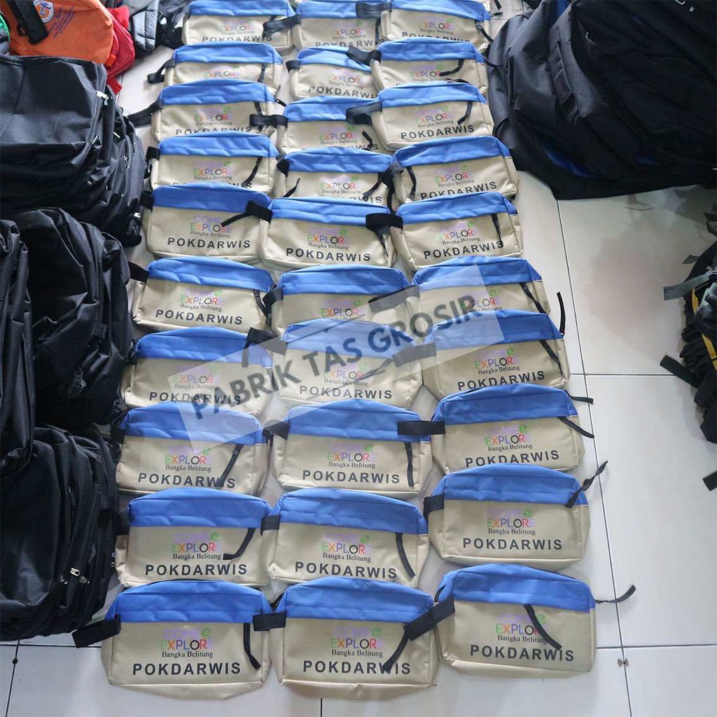 Grosir Tas Pouch Travel Murah Selempang Cewek Cowok Waistbag Tour Keren Formal