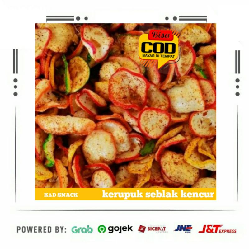 

KERUPUK SEBLAK KENCUR/KERUPUK JABLAY/KERUPUK SEBLAK BANTAT 250GRAM