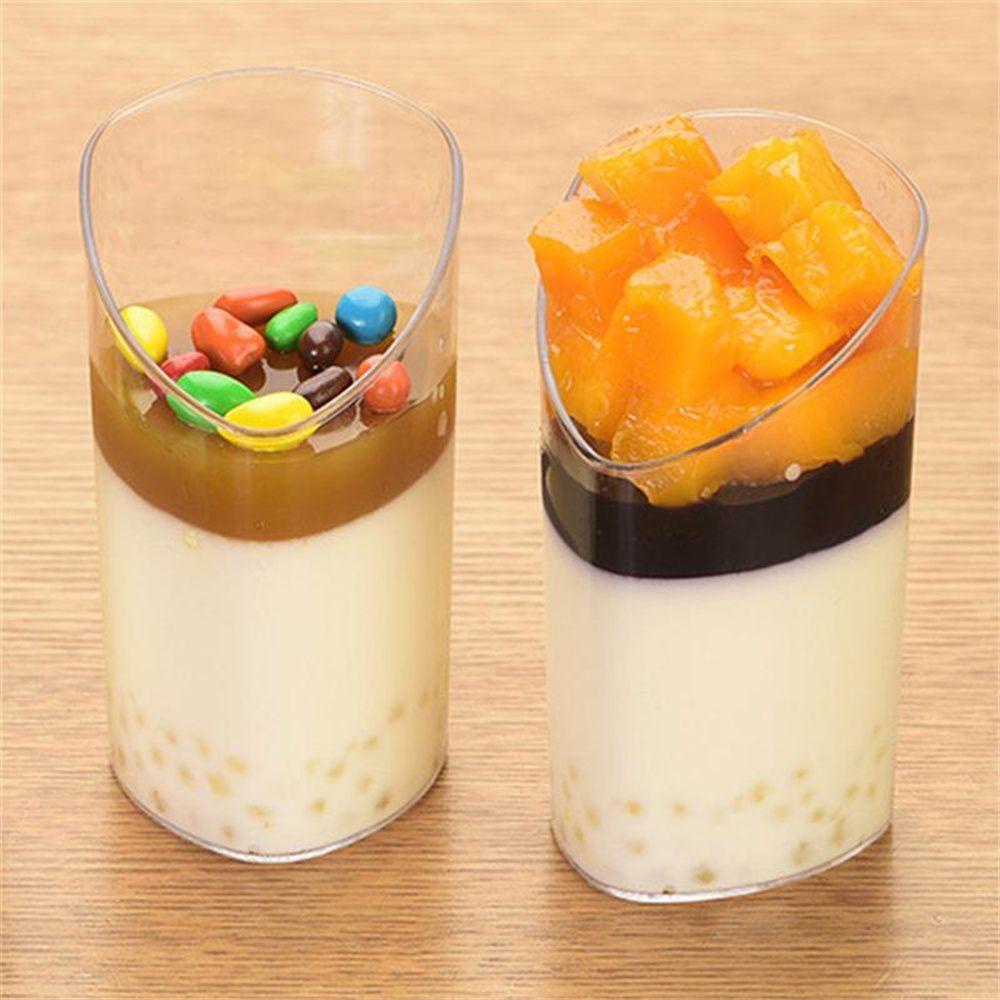 Preva 10 /20Pcs Dessert Cup DIY Wadah Trapesium Perlengkapan Pesta Mousses