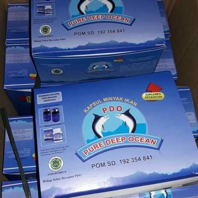 1 Box PDO isi 12 botol minyak ikan Suplemen