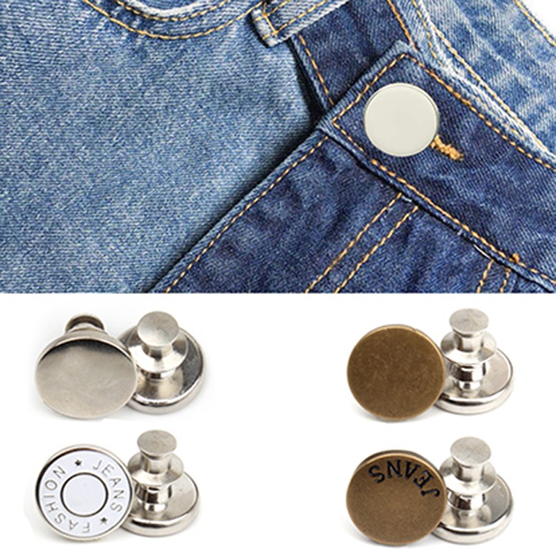 1pc Kancing Metal Adjustable Untuk Celana Jeans