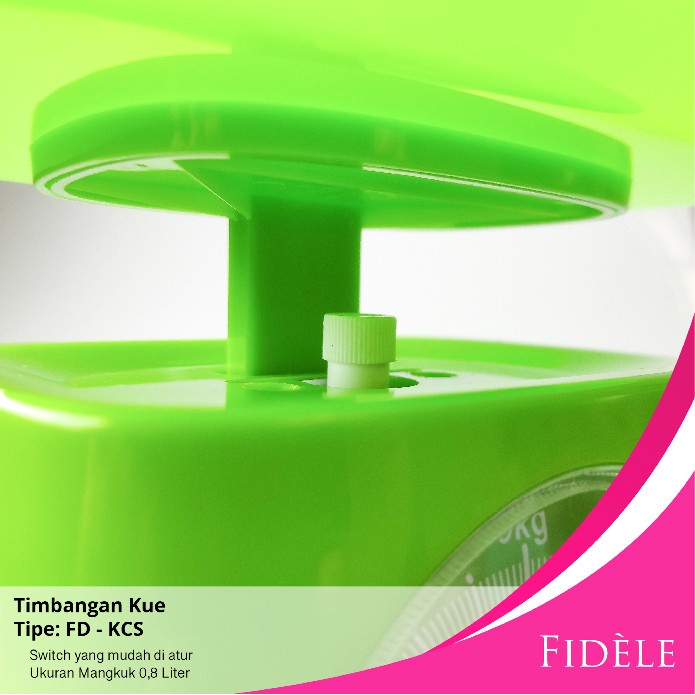 Timbangan Dapur Analog/Manual FIDELE KCS Bahan Plastik Premium