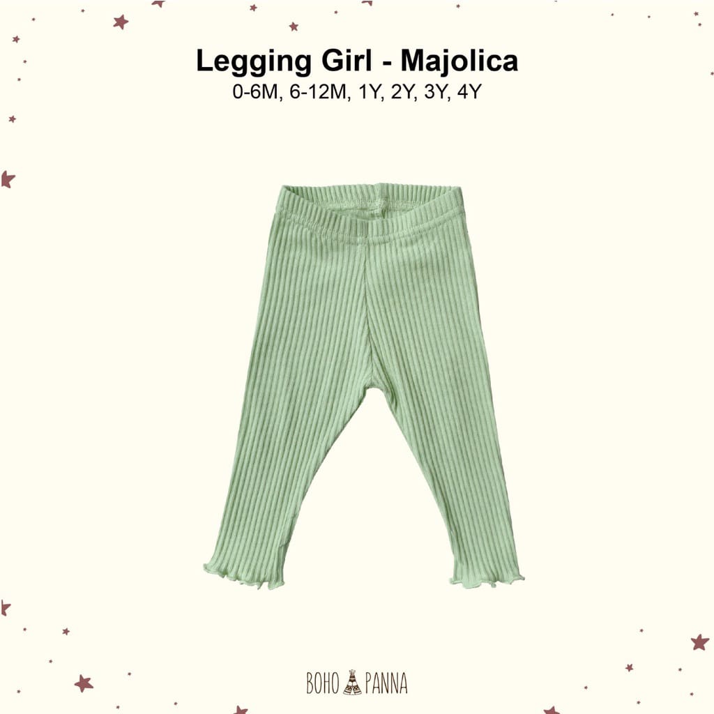 Bohopanna Legging Girl Reeb Celana Legging Panjang Anak Perempuan / Legging Ruffle 0-4 Tahun