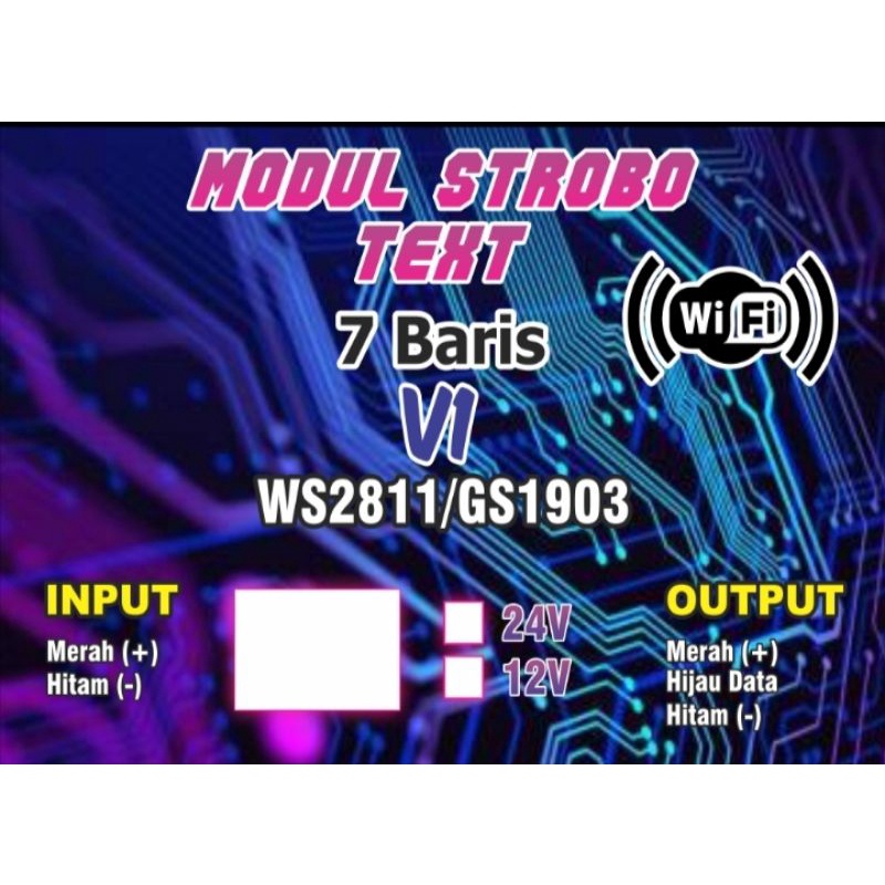 modul Strobo running text 7 baris v1