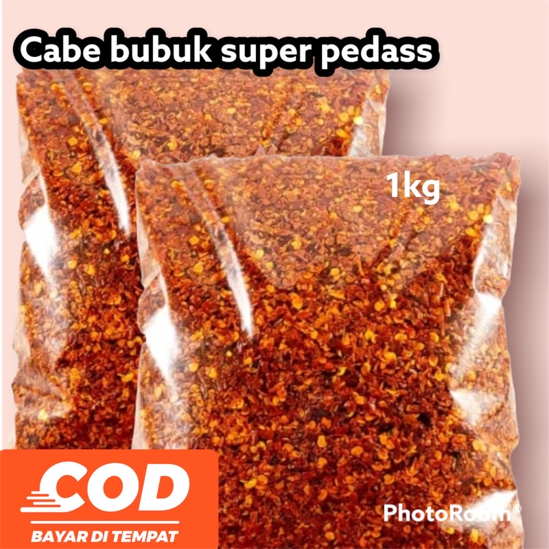 CABE BUBUK 1kg super pedas// cabe bubuk asli