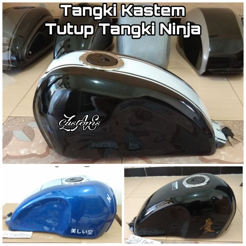 Tangki Custom Kastem tutup tangki ninja W175 Tiger Megapro Byson Scorpio Thunder Japstyle Caferacer