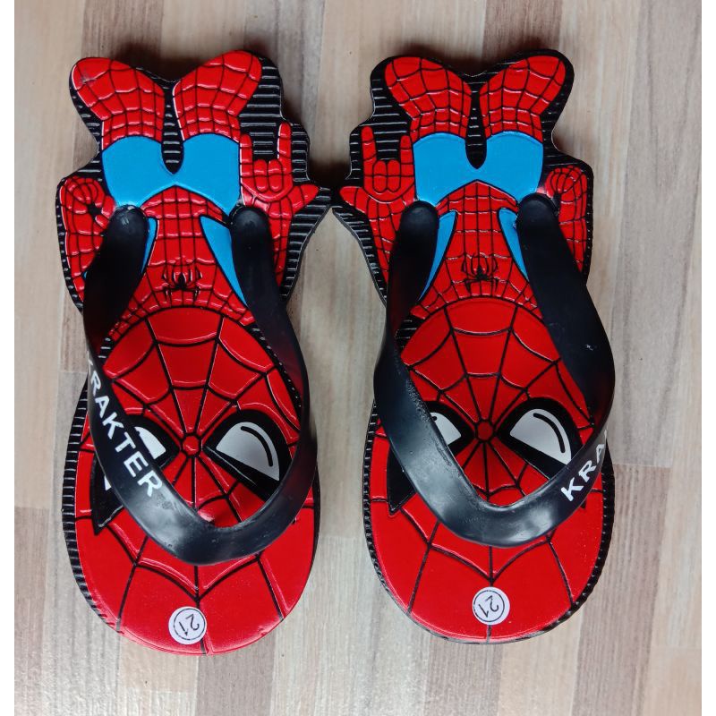 Sandal japit anak cowok 3-8 TAHUN karakter SANCU SPIDERMAN / sendal jepit anak laki sancu spiderman / sandal anak anak cowo / sendal jepit anak