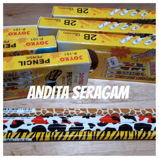 Pensil/Pencil 2B Joyko P-101 Motif Hewan