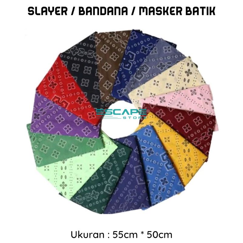 masker slayer bandana saputangan motif batik