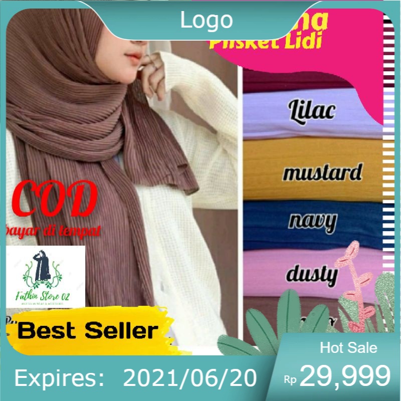 grosir murah meriah/oppung store/ Kerudung Pasmina Plisket Lidi/Kerudung Pasmina/Pasmina Full Pliske