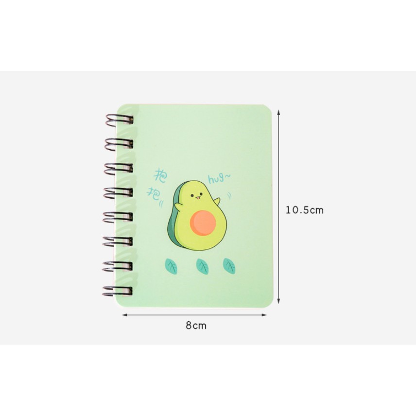 Notebook Gambar Kartun AVOCADO Lucu / Notes Buku Memo Mini Gambar Buah APUKAT Lucu / Buku Mini Imut