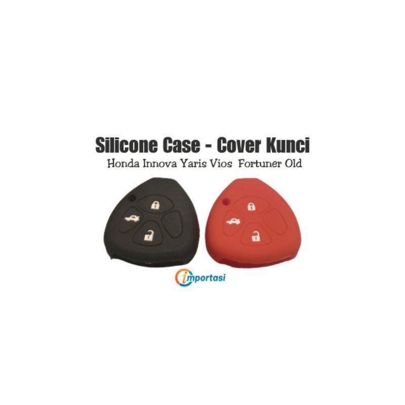 Silicone Case Cover Kunci 3 Tombol Innova Lama Yaris Vios Fortuner Old