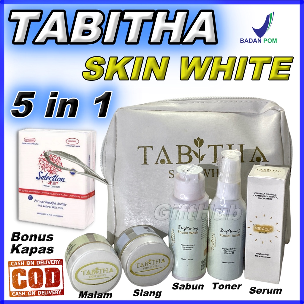 Tabitha Skin White Ori Kemasan Kecil Exclusive Travel Size BPOM Halal Paket Komplit Set 5 in 1 Free 