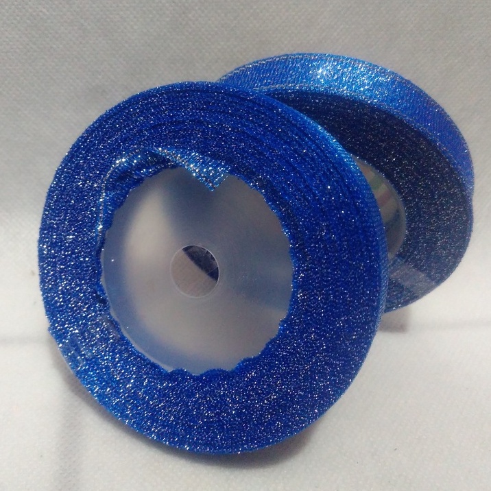 

Pita Glitter Biru BCA Ukuran 1/2inch Per Roll