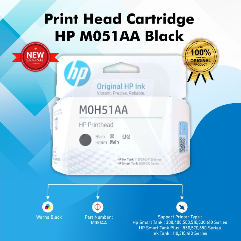 HP Print Head Printhead M0H51AA Black HP Deskjet GT 5810, 5820 - Ink Tank 115, 315, 319, 415, 419