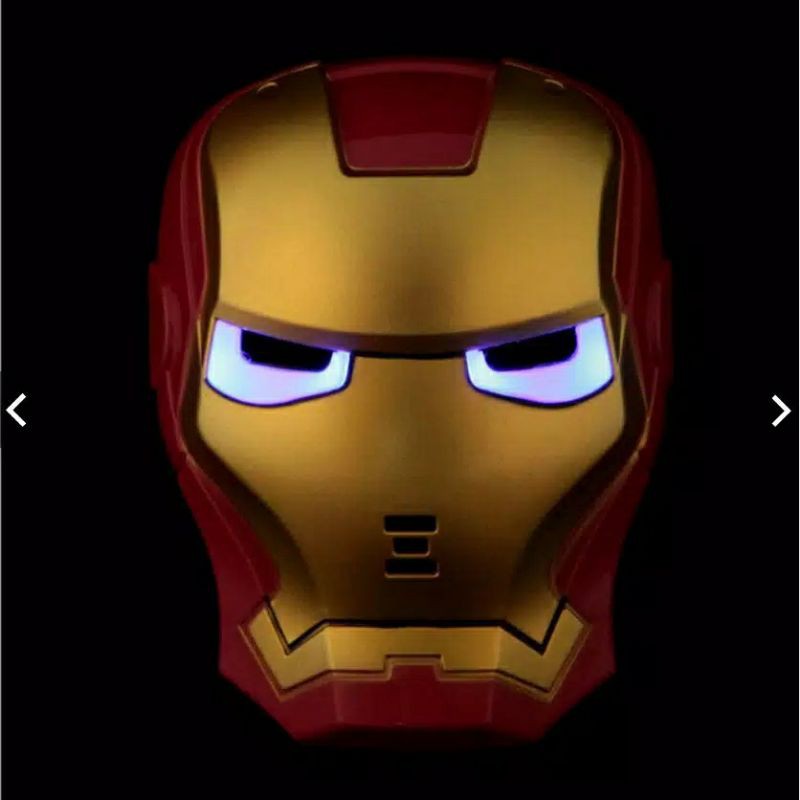 Topeng LED IRON MAN anak superhero topeng nyala