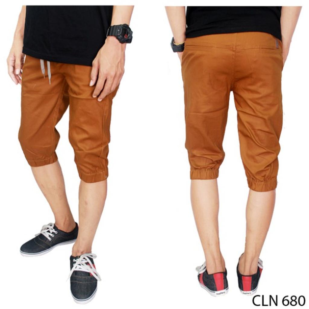 Joggers Pants Loreng Coklat - CLN 680