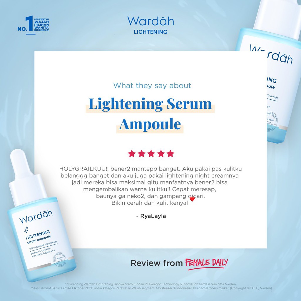 Wardah Lightening Serum Ampoule(BESAR) 30 ml/WARDAH/SERUM