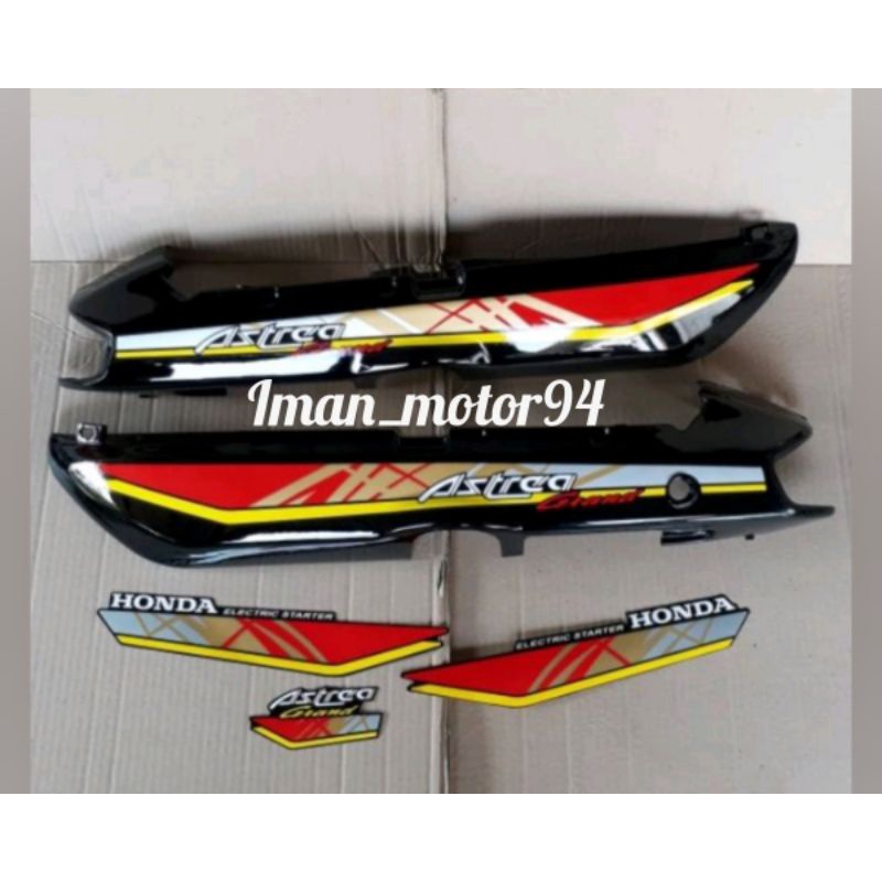 Cover body kiri kanan honda astrea grand bulus-91 92 plus striping box aki