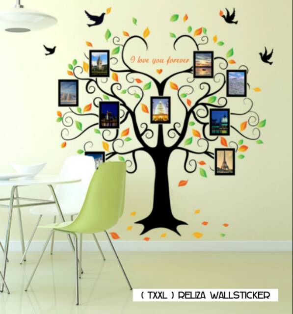 (TXXL) RELIZA WALLSTICKER / STIKER DINDING POHON BINGKAI FOTO TREE FRAME SK2010