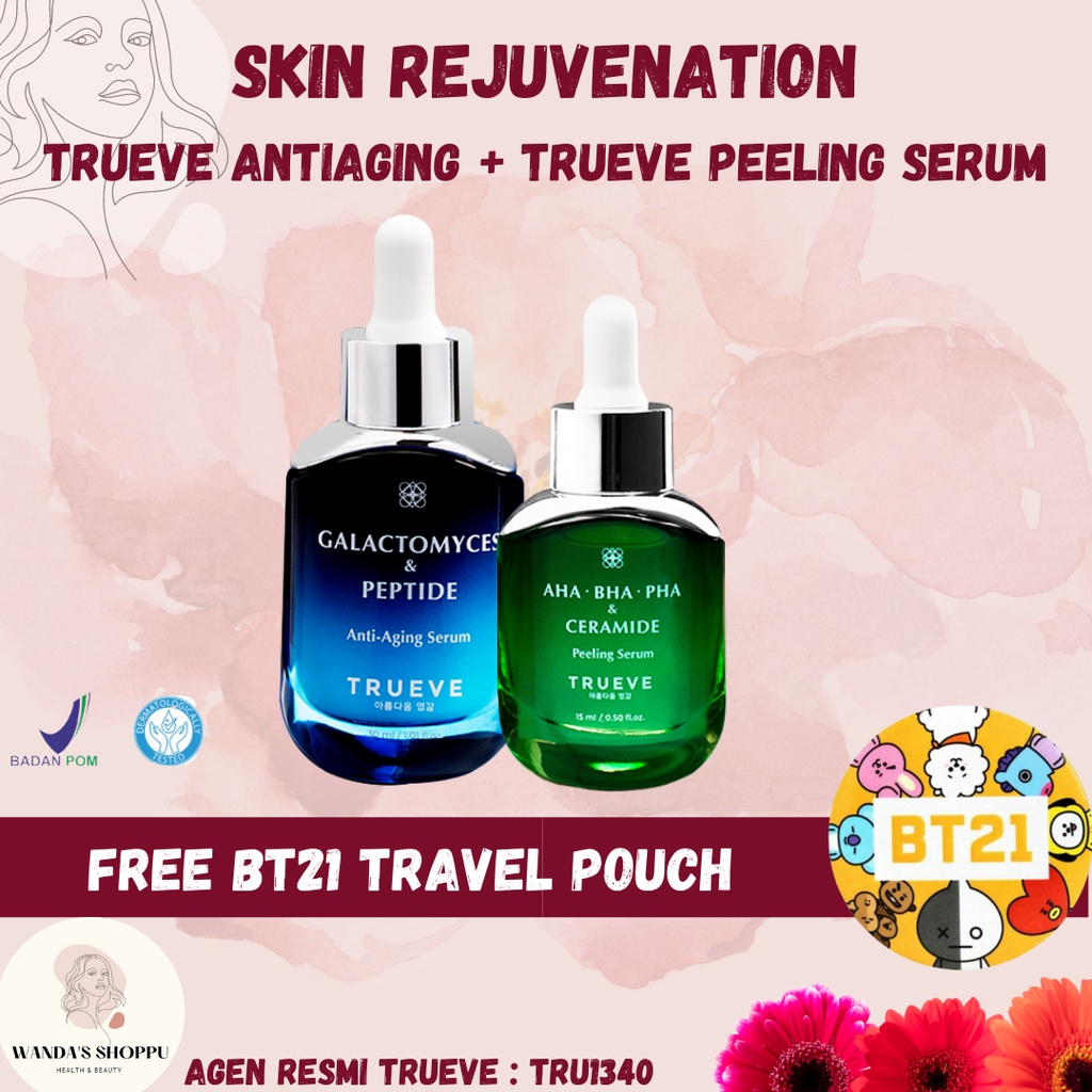 TRUEVE Skin Rejuvenation (Trueve Anti Aging Galactomyses Peptide + Trueve Peeling serum)