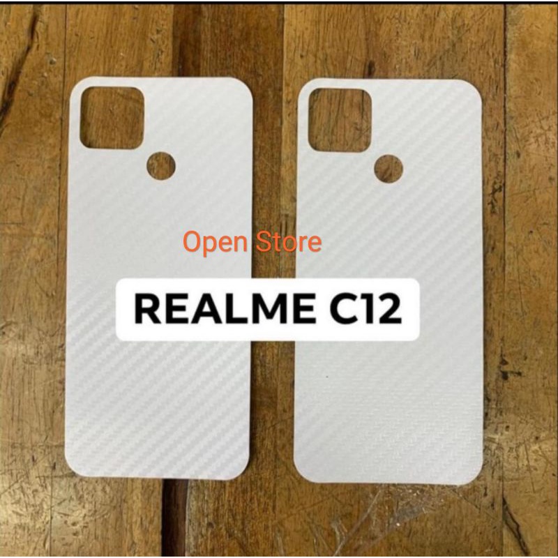 Realme C12 Realme C15 Realme C17 Realme C20 Realme C25Y Skin Karbon Anti Gores Belakang Stiker Handp
