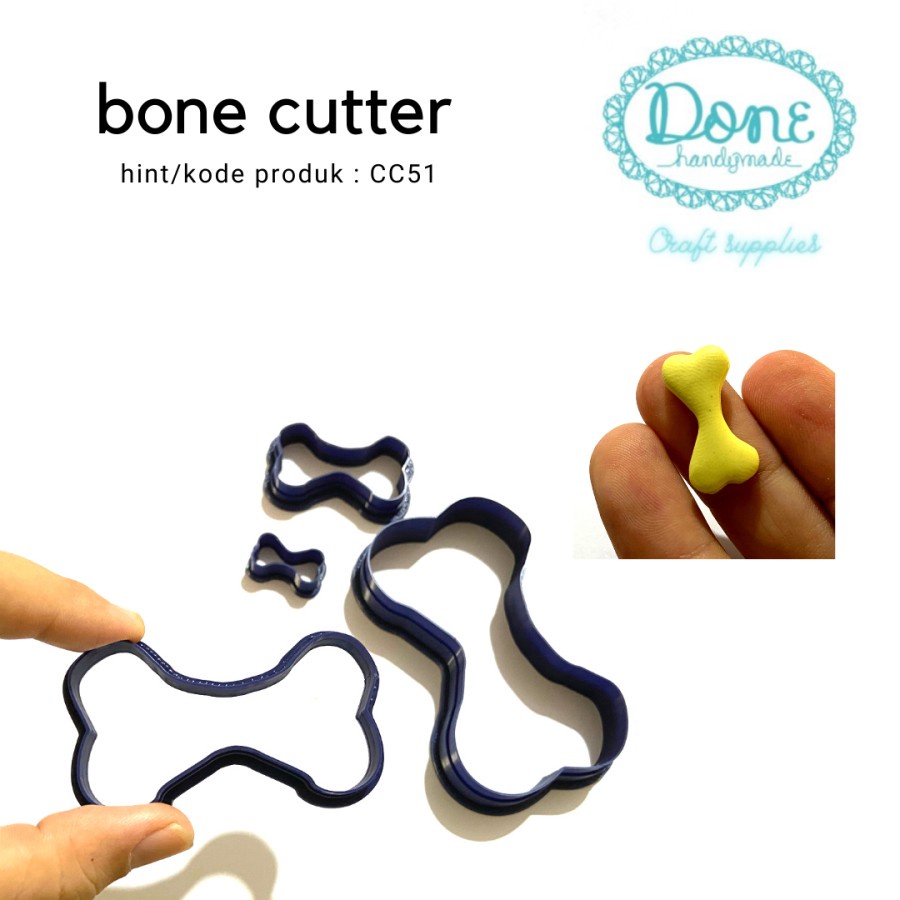 Cutter bone cutter tulang doggie bone cetakan fondant clay cutter CC51