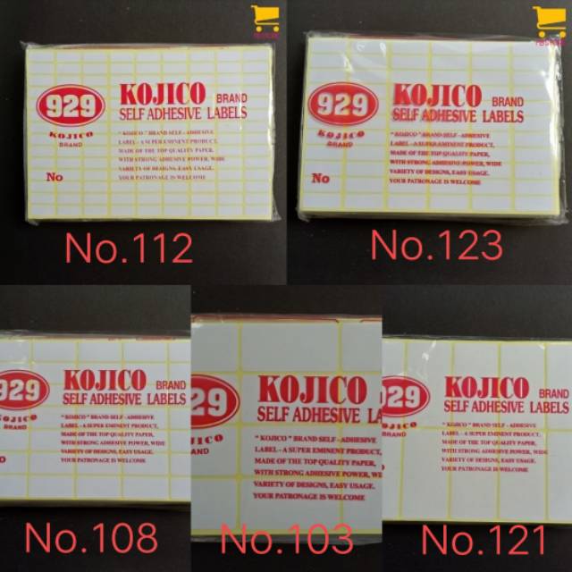 Sticker label harga kertas / self adhesive labels KOJICO