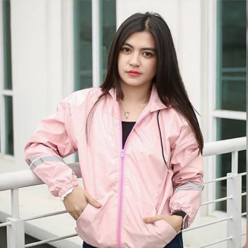 JAKET WANITA PARASUT TURBO  LAPIS PURING (real pick) L/XL