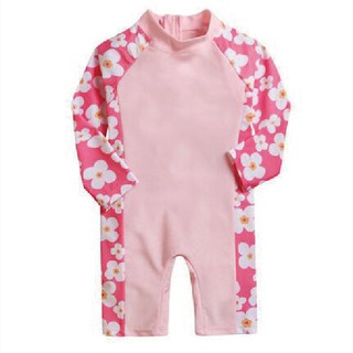  Baju  Renang  Bayi  Perempuan Anak Lengan Panjang Pink Floral 