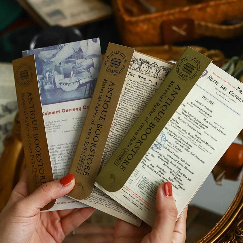 Timekey 60 Lembar / Pak Kertas Kraft Scrapbooking / Jurnal / Diary DIY Desain Koran Vintage A2K6