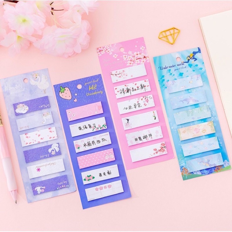 

DIY0116 (120 lembar) sticky notes mini/memo/kertas memo/kertas pengingat/daily planner/jurnal kit/bujo