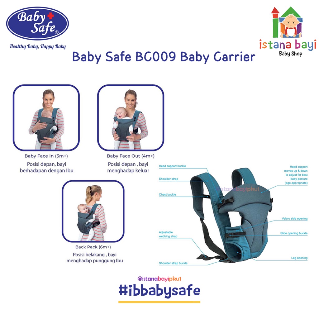 Baby Safe Baby Carrier BC009 - Gendongan Bayi